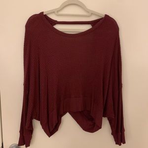 Jolie Open back waffle top